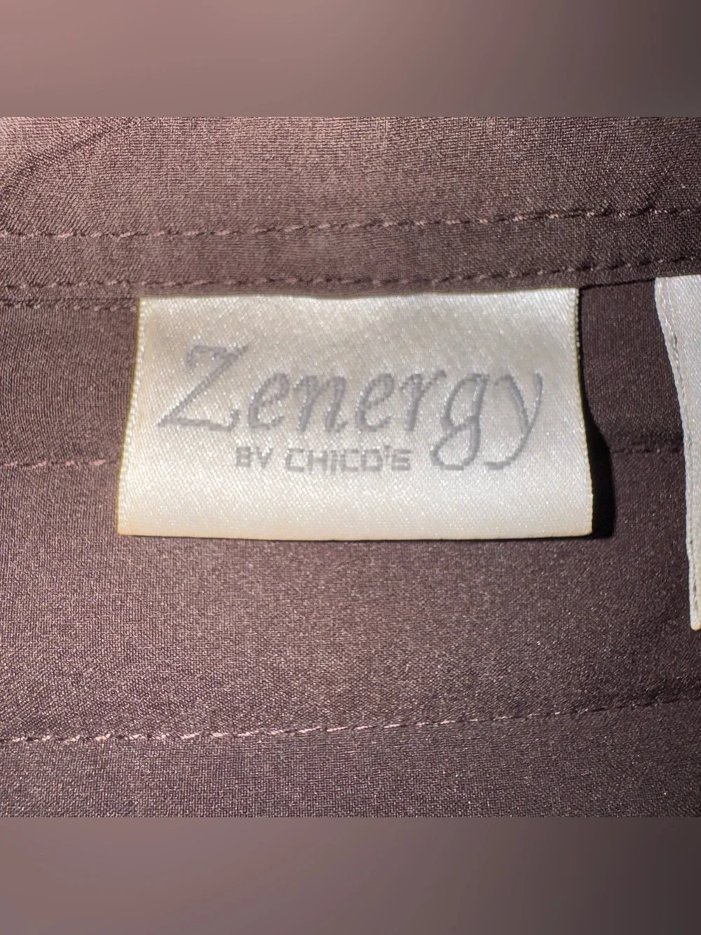 Zenergy By Chico’s Rich Brown Quilted Full Zip Lightweight Vest Size 2 Large